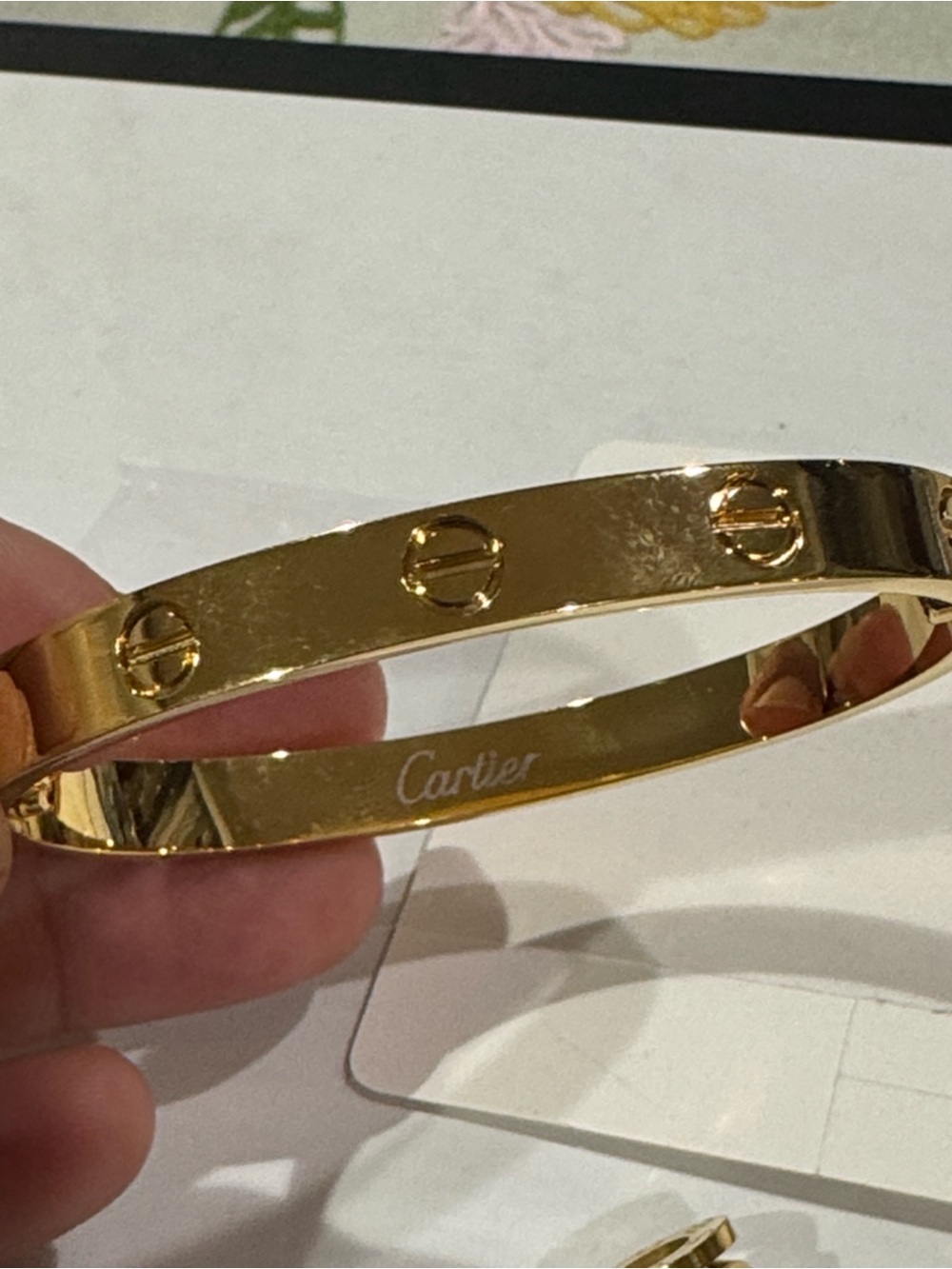 Gold Love Bracelet - Elegant Women's Bangle size 8